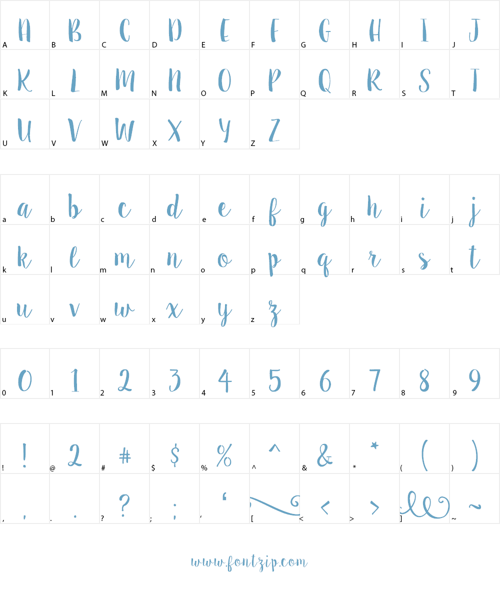 Sweet Pea Font Character